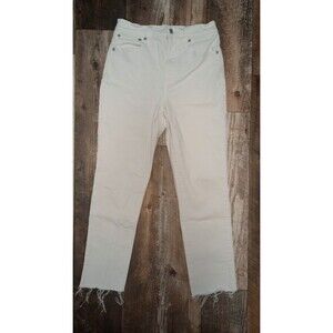 Women's Madewell The Perfect Vintage Jean Raw Hem Edition Tile White, Size 25